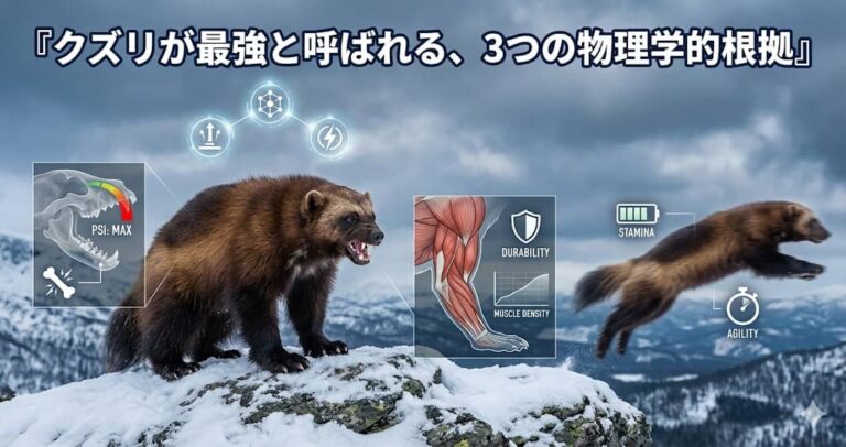 ヒグマさえ道を譲る「森の悪魔」。体長1mのクズリが最強と呼ばれる、3つの物理学的根拠