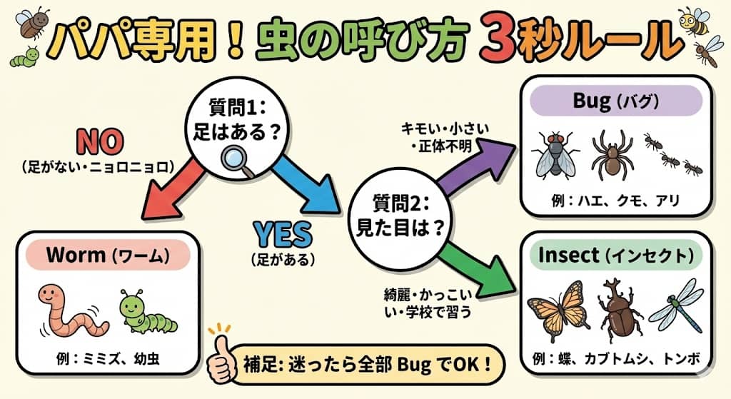 0.5秒で即答！虫の呼び方判断フローチャート