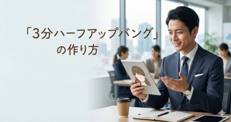 「3分ハーフアップバング」の作り方