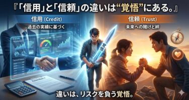 「信用」と「信頼」の違いは“覚悟”にある。