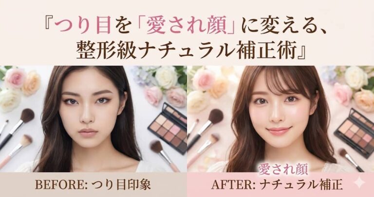 つり目を「愛され顔」に変える、整形級ナチュラル補正術
