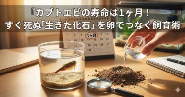 カブトエビの寿命は1ヶ月！すぐ死ぬ「生きた化石」を卵でつなぐ飼育術