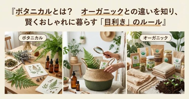 ボタニカルとは？オーガニックとの違いを知り、賢くおしゃれに暮らす「目利き」のルール
