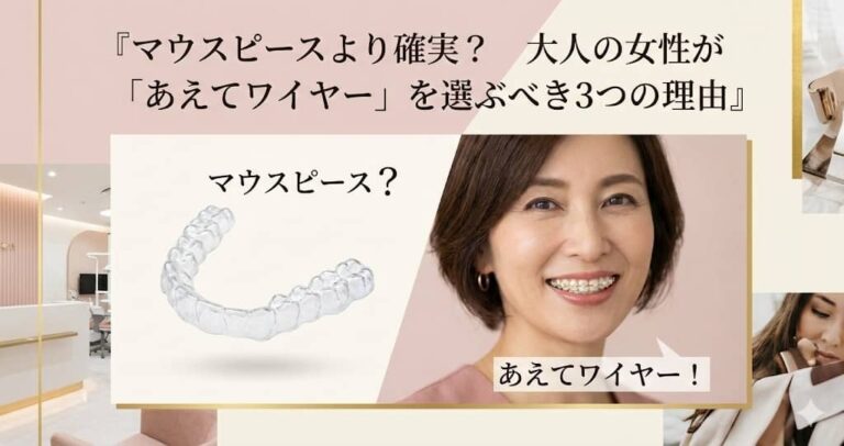 マウスピースより確実？ 大人の女性が「あえてワイヤー」を選ぶべき3つの理由