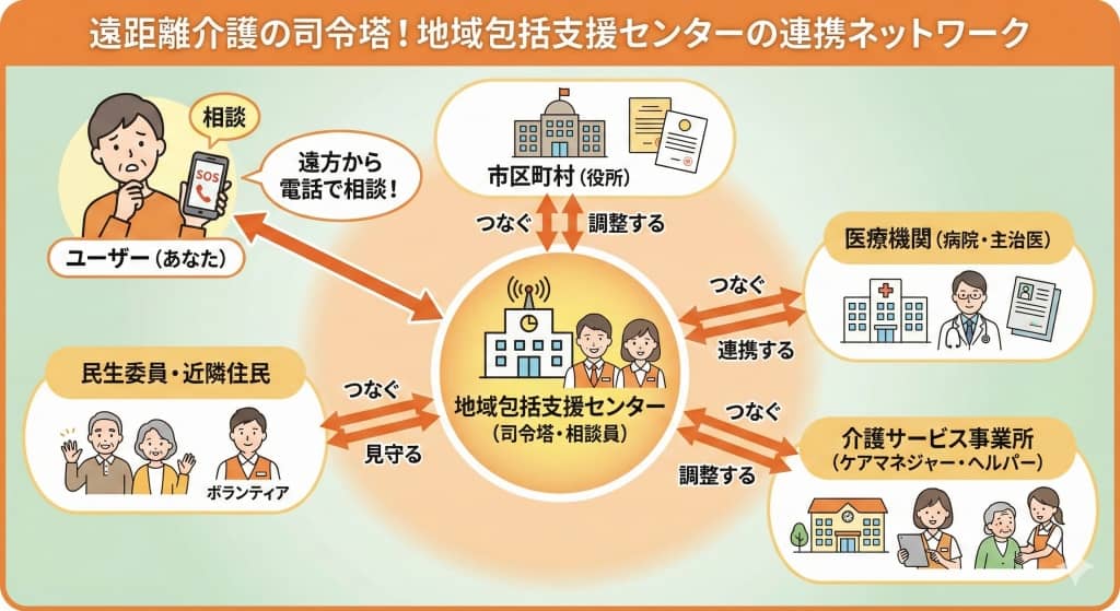 地域包括支援センターを中心とした連携図