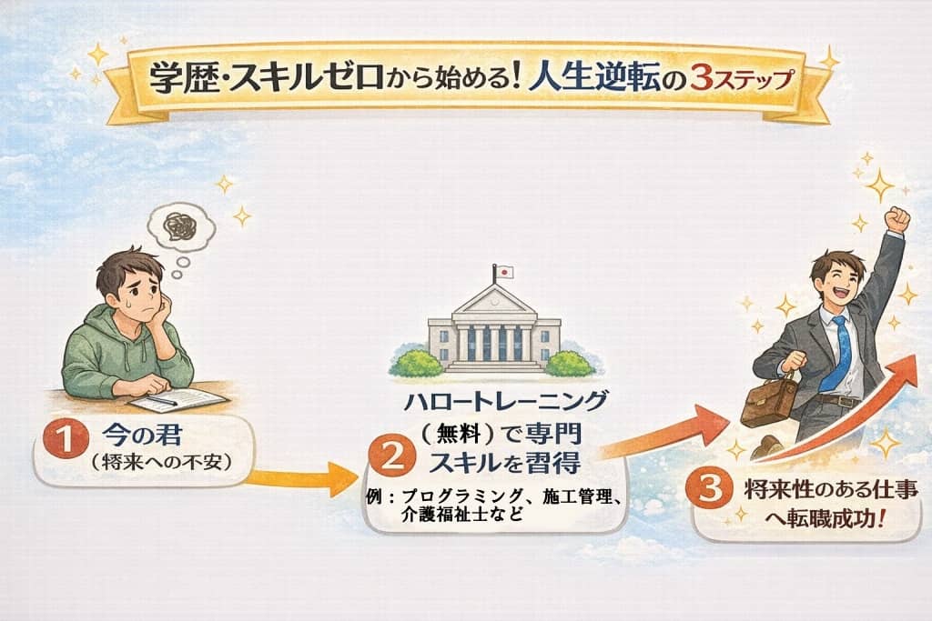 学歴・スキルゼロから始める！人生逆転の3ステップ