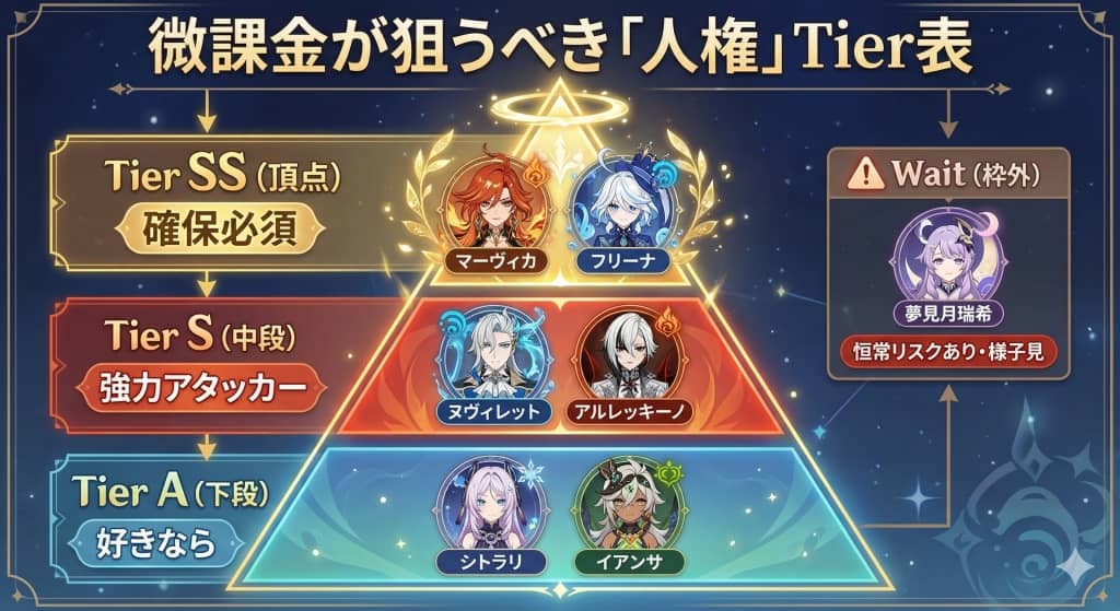 微課金が狙うべき「人権」Tier表