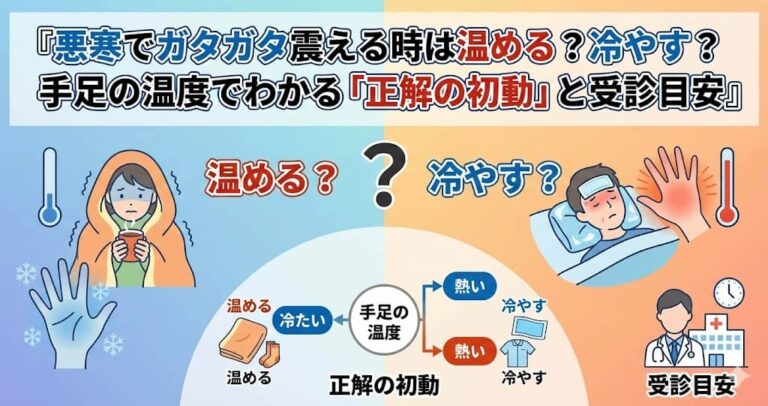 悪寒でガタガタ震える時は温める？冷やす？