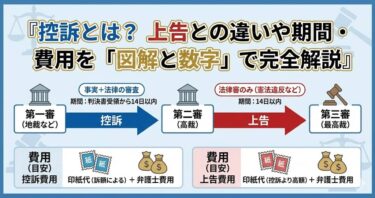 控訴とは？上告との違いや期間・費用を「図解と数字」で完全解説