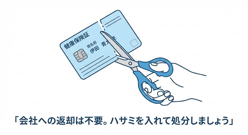 旧保険証の廃棄イメージ