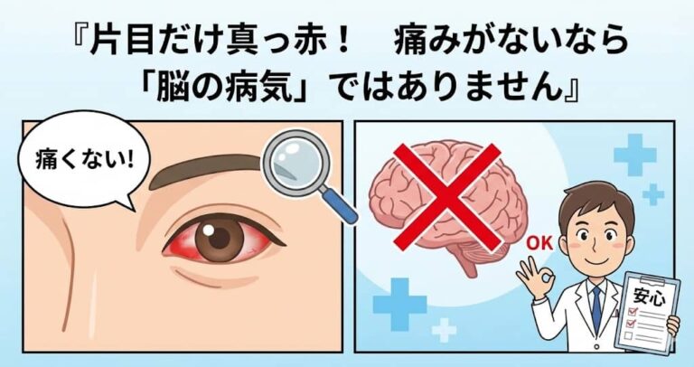 片目だけ真っ赤！ 痛みがないなら「脳の病気」ではありません