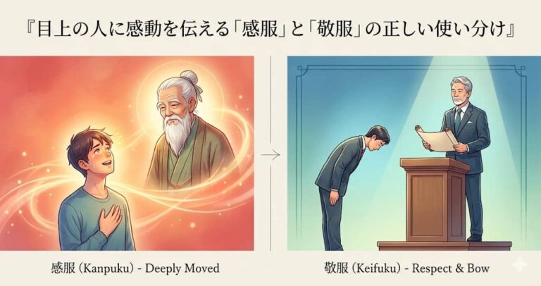 目上の人に感動を伝える「感服」と「敬服」の正しい使い分け