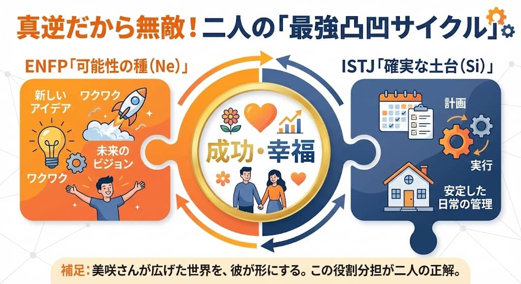 ENFPとISTJの相互補完サイクル