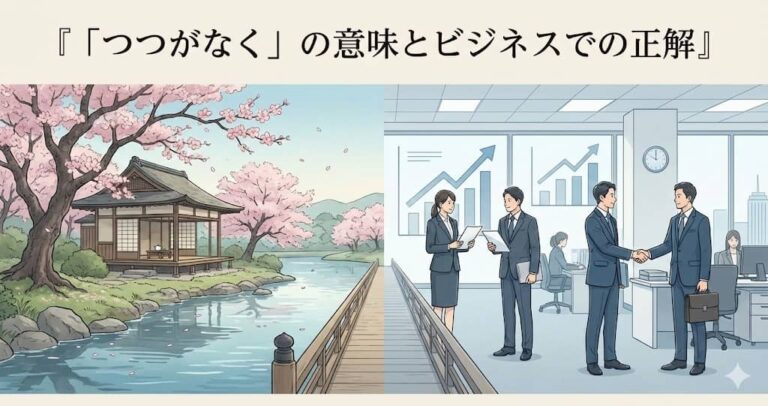 「つつがなく」の意味とビジネスでの正解