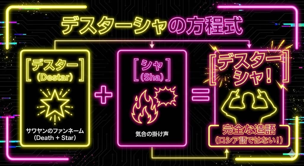 「デスターシャ」語源の分解図解