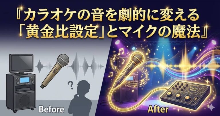 カラオケの音を劇的に変える「黄金比設定」とマイクの魔法