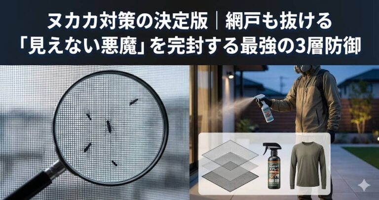 ヌカカ対策の決定版｜網戸も抜ける「見えない悪魔」を完封する最強の3層防御