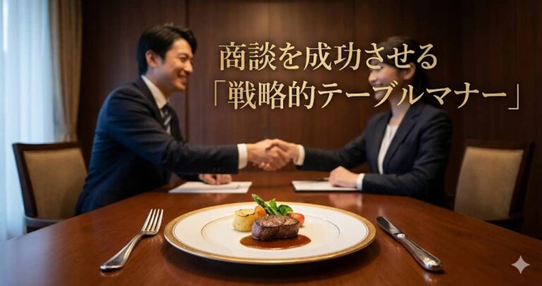 商談を成功させる「戦略的テーブルマナー」