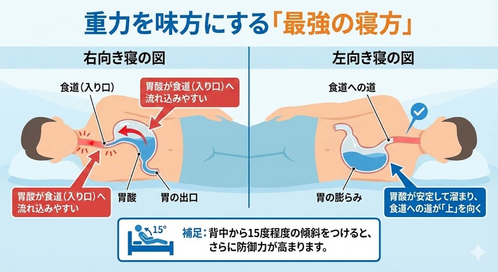 左下寝のメカニズム図解