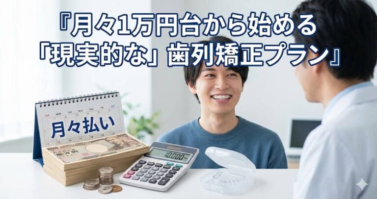 月々1万円台から始める「現実的な」歯列矯正プラン