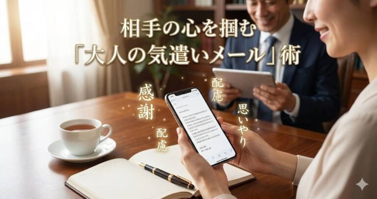 相手の心を掴む「大人の気遣いメール」術