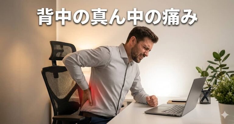 背中の真ん中の痛み