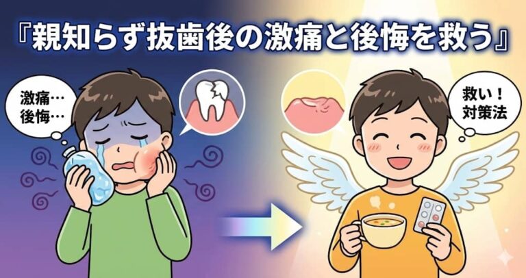 親知らず抜歯後の激痛と後悔を救う