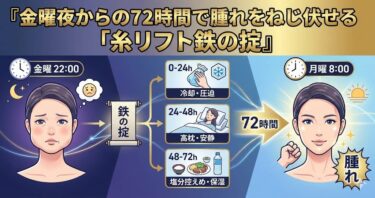 金曜夜からの72時間で腫れをねじ伏せる「糸リフト鉄の掟」