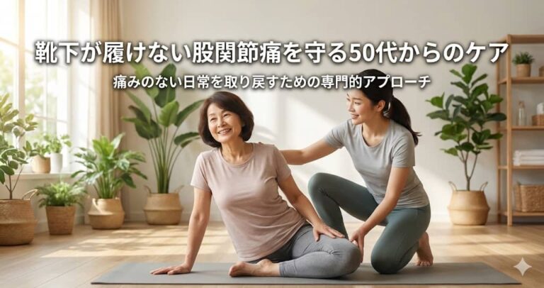 靴下が履けない股関節痛を守る50代からのケア