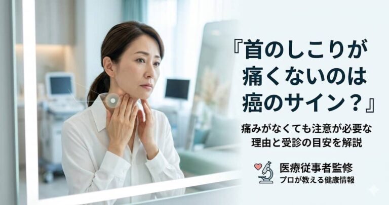 首のしこりが痛くないのは癌のサイン？