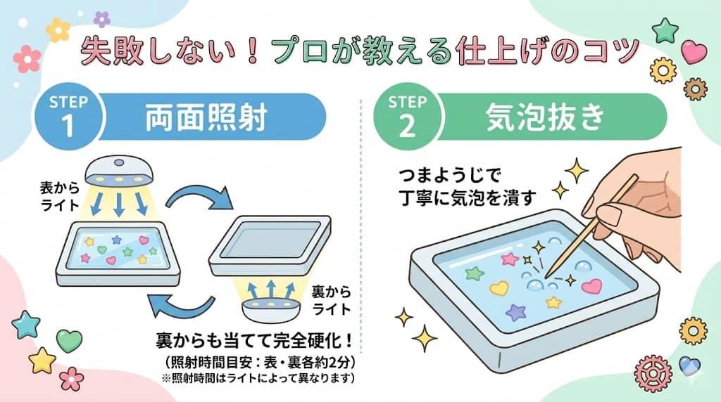 100均レジンを綺麗に仕上げる2つのプロ技
