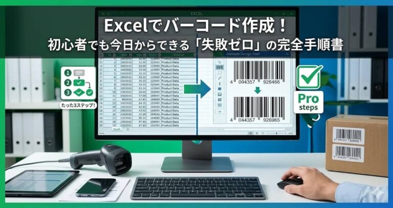 Excelでバーコード作成！初心者でも今日からできる「失敗ゼロ」の完全手順書