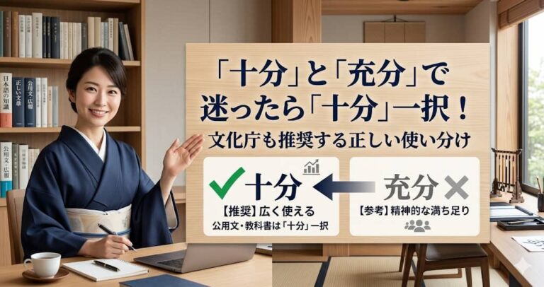 「十分」と「充分」で迷ったら「十分」一択！文化庁も推奨する正しい使い分け