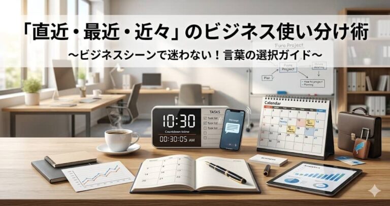 「直近・最近・近々」のビジネス使い分け術
