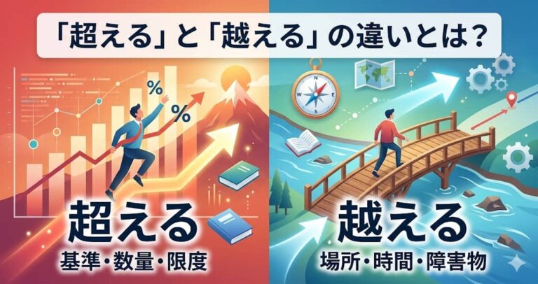 「超える」と「越える」の違いとは？
