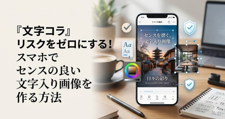 『文字コラ』リスクをゼロにする！スマホでセンスの良い文字入り画像を作る方法