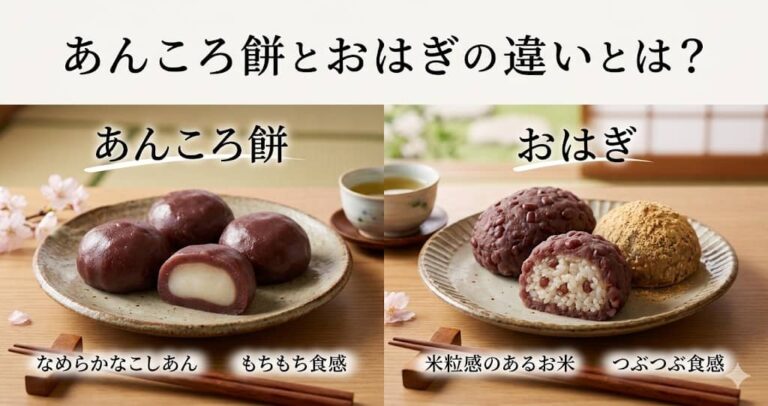 あんころ餅とおはぎの違いとは？