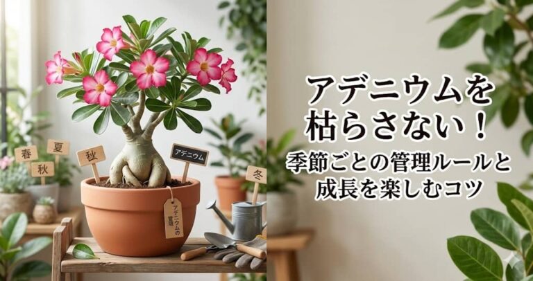 アデニウムを枯らさない！季節ごとの管理ルールと成長を楽しむコツ