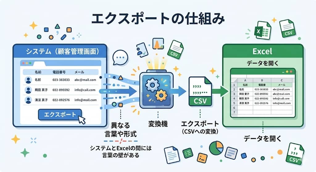 エクスポートの概念図解