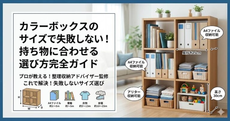 カラーボックスのサイズで失敗しない！持ち物に合わせる選び方完全ガイド