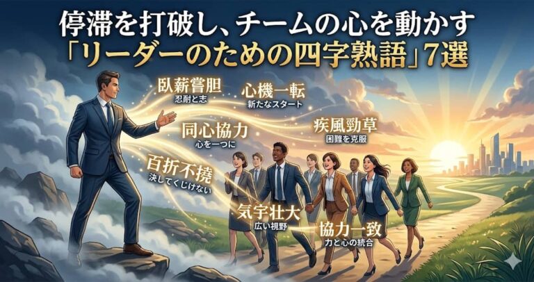 停滞を打破し、チームの心を動かす「リーダーのための四字熟語」7選