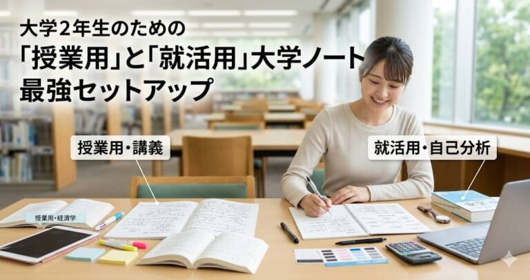 大学2年生のための「授業用」と「就活用」大学ノート最強セットアップ