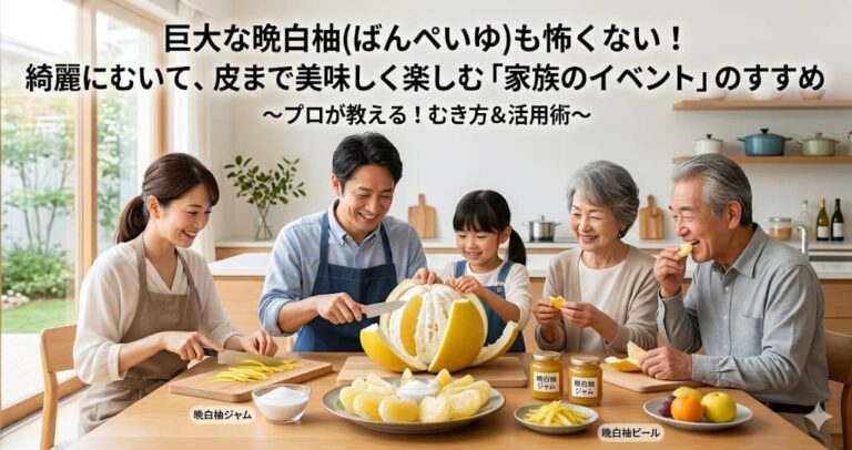 巨大な晩白柚も怖くない！綺麗にむいて、皮まで美味しく楽しむ「家族のイベント」のすすめ