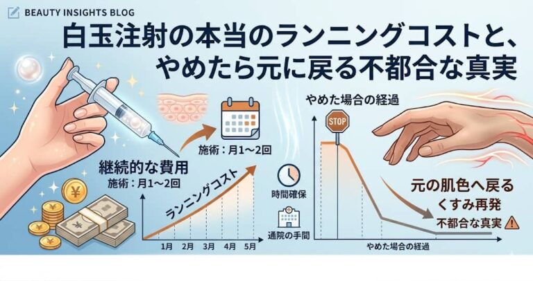 白玉注射の本当のランニングコストと、やめたら元に戻る不都合な真実