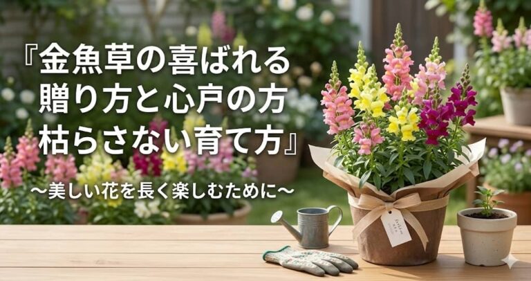 金魚草の喜ばれる贈り方と枯らさない育て方