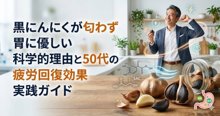 黒にんにくが匂わず胃に優しい科学的理由と50代の疲労回復効果