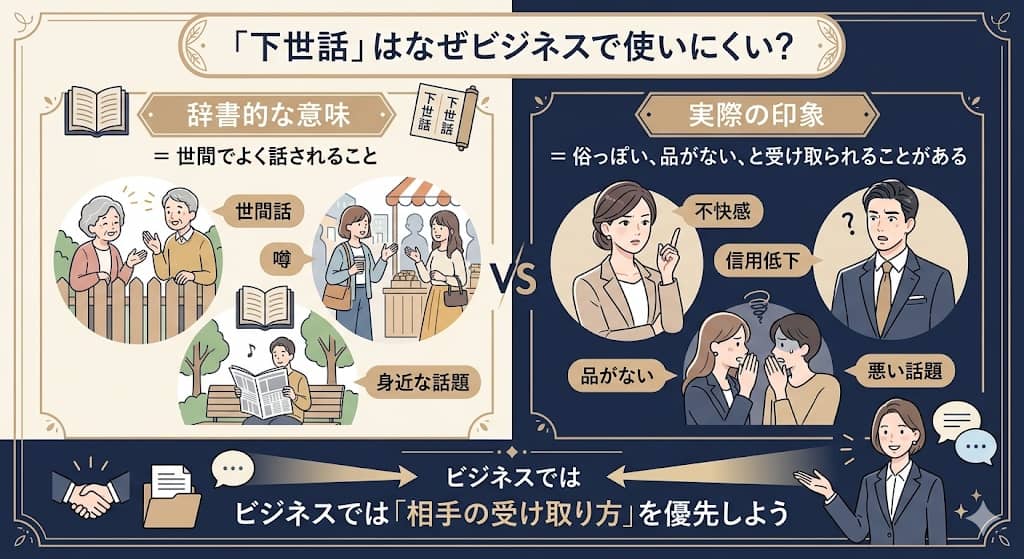 「下世話」の意味とビジネスで避けたい理由