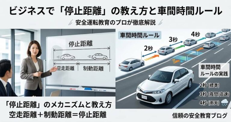 「停止距離」の教え方と車間時間ルール
