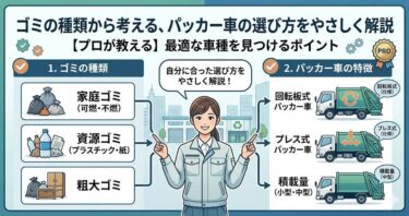 ゴミの種類から考える、パッカー車の選び方をやさしく解説