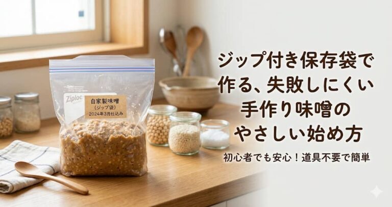 ジップ付き保存袋で作る、失敗しにくい手作り味噌のやさしい始め方